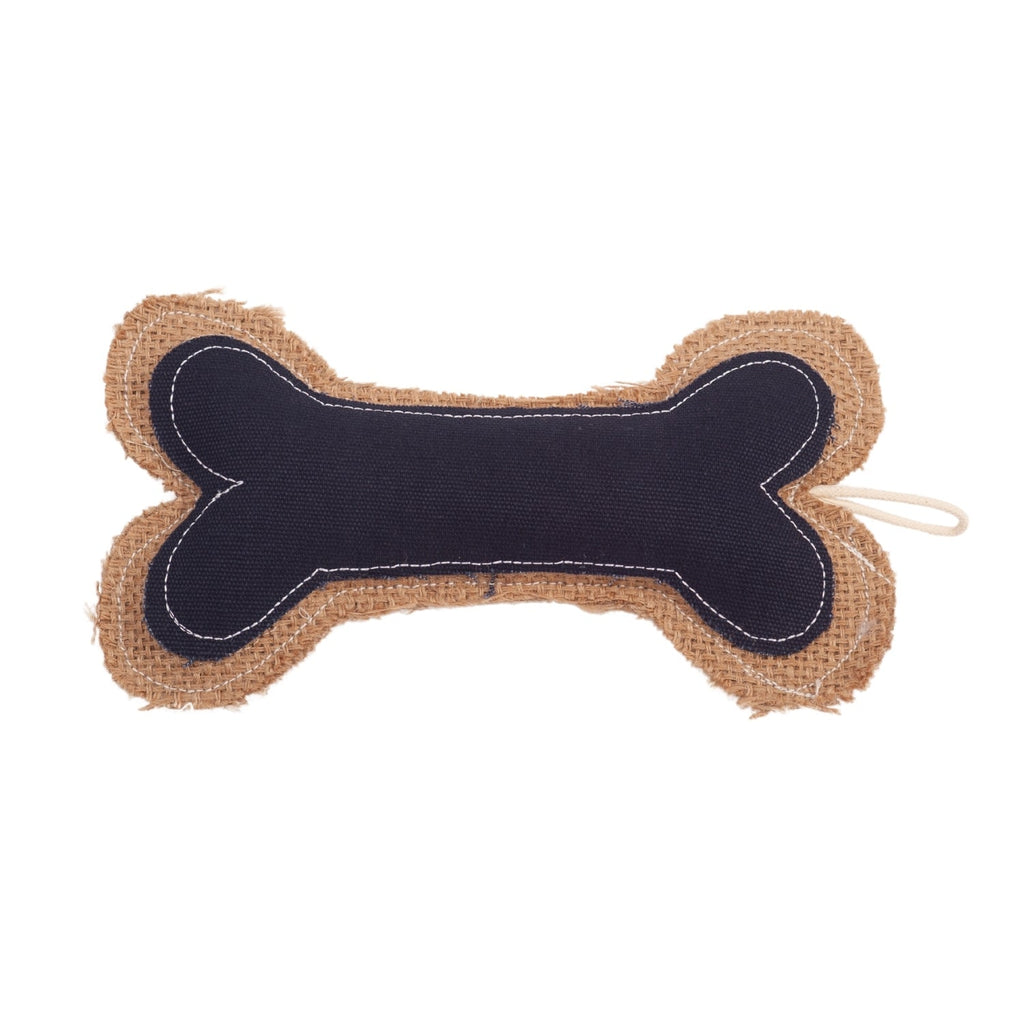 Country Living Jean Leather-Jute Bone Pillow Dog Chew Toy – Durable, Safe and Non-Toxic by American Pet Supplies
