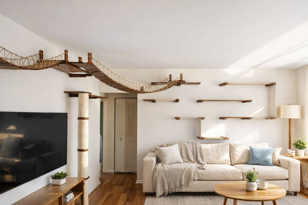 Corner Cat Shelf Bridge