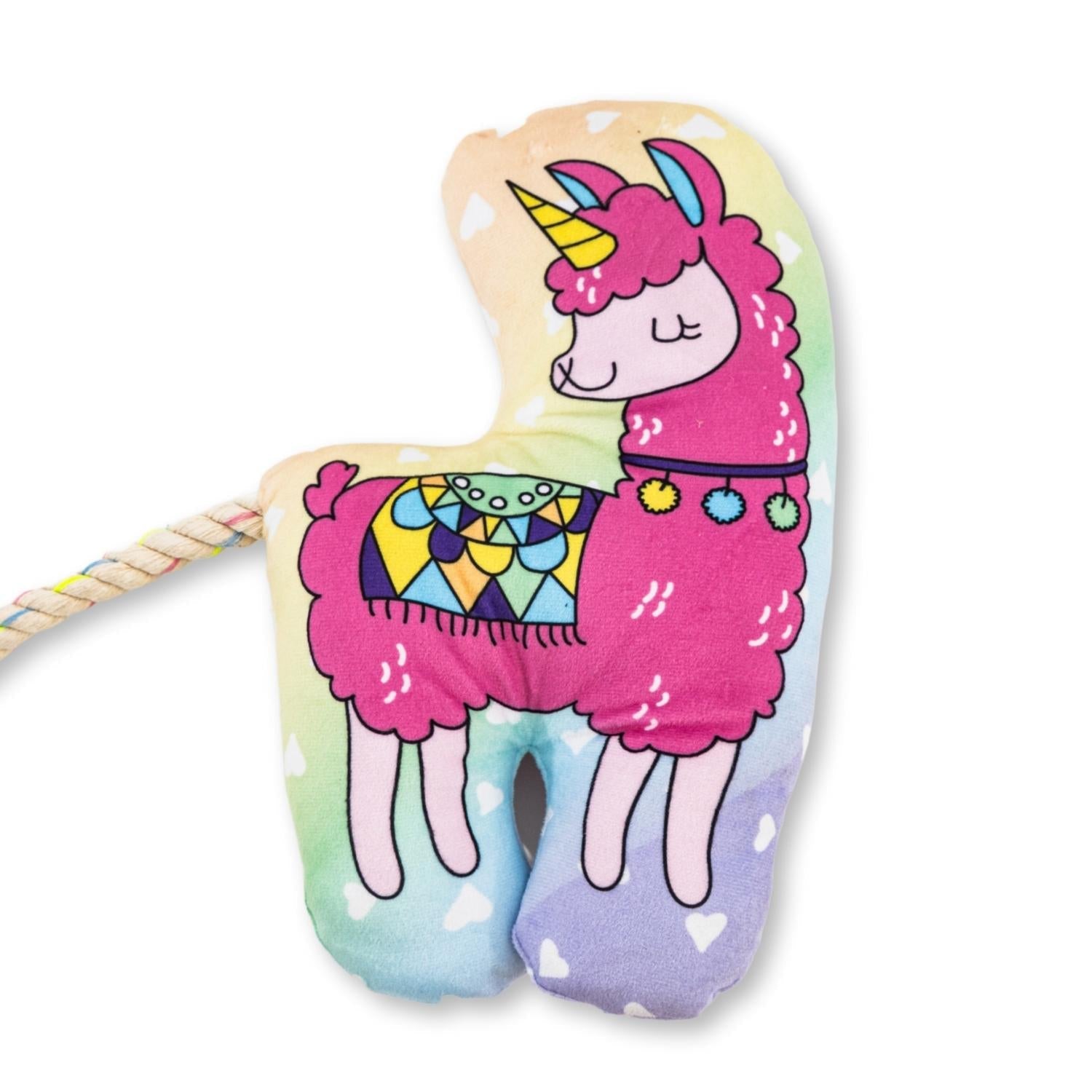 Magical Llama Plush Dog Toy – with Squeaker & Crinkle Paper for Fun Play by American Pet Supplies