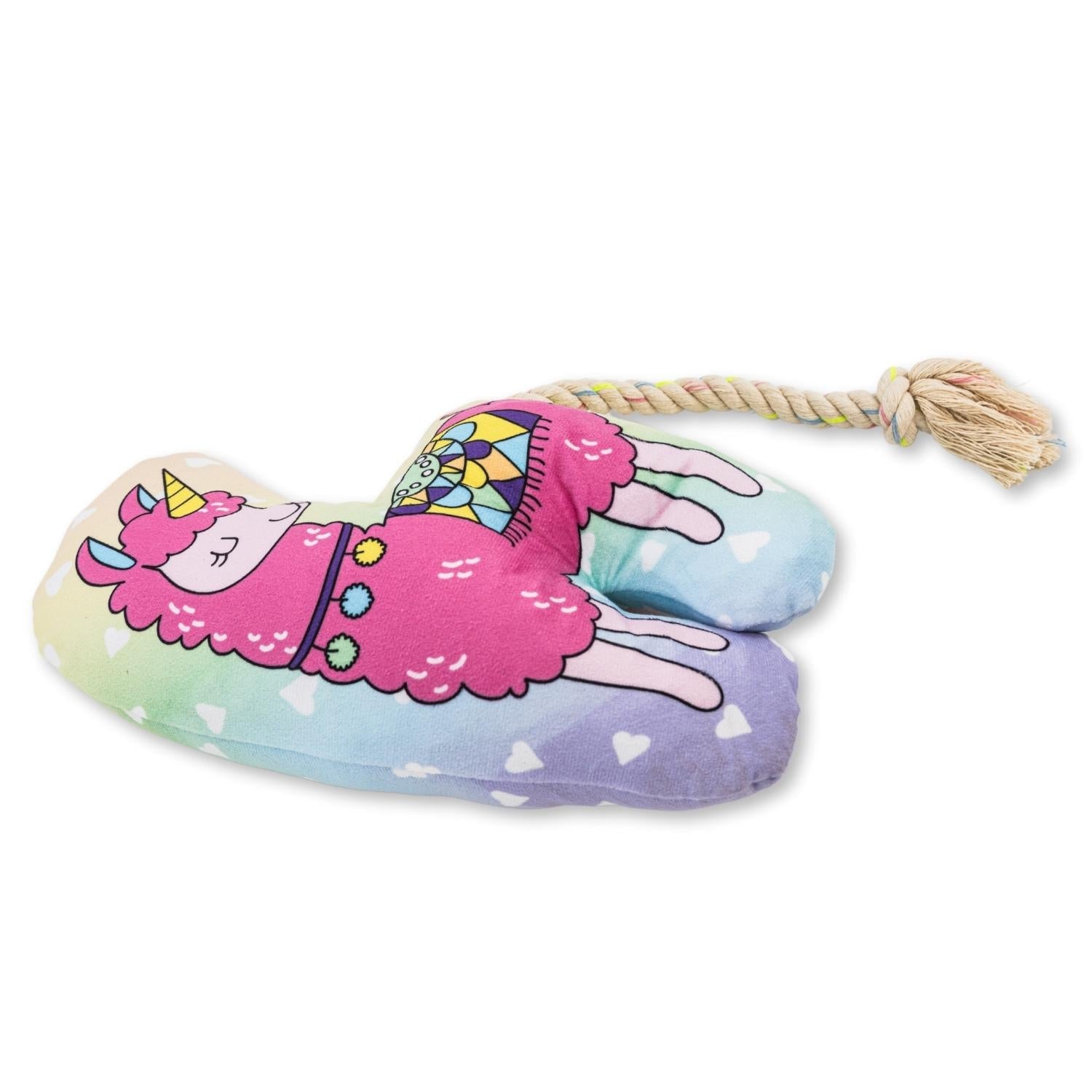 Magical Llama Plush Dog Toy – with Squeaker & Crinkle Paper for Fun Play by American Pet Supplies