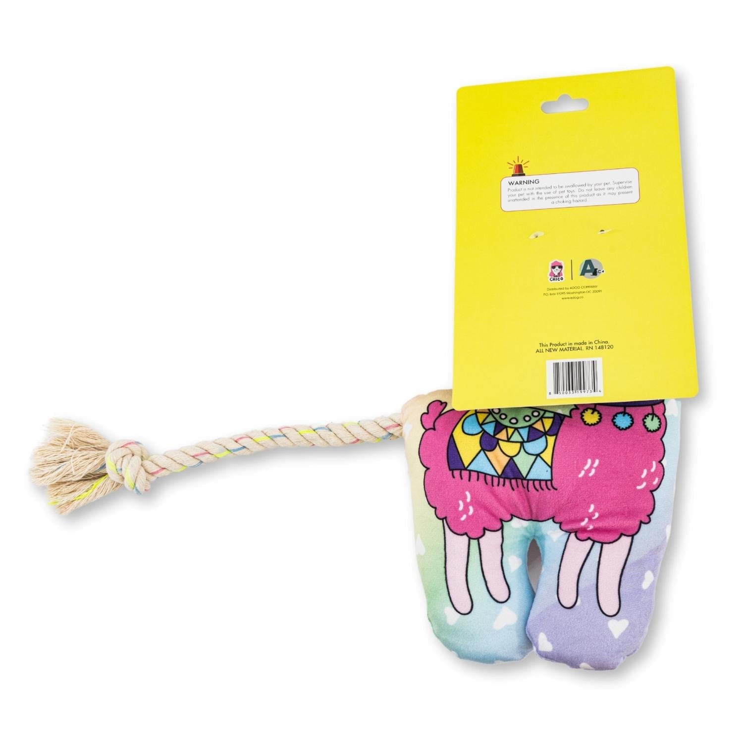Magical Llama Plush Dog Toy – with Squeaker & Crinkle Paper for Fun Play by American Pet Supplies