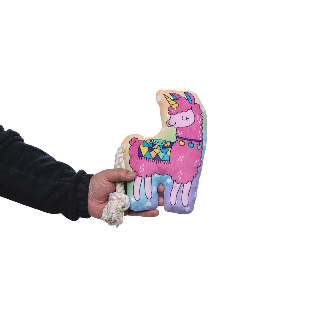 Magical Llama Plush Dog Toy – with Squeaker & Crinkle Paper for Fun Play by American Pet Supplies