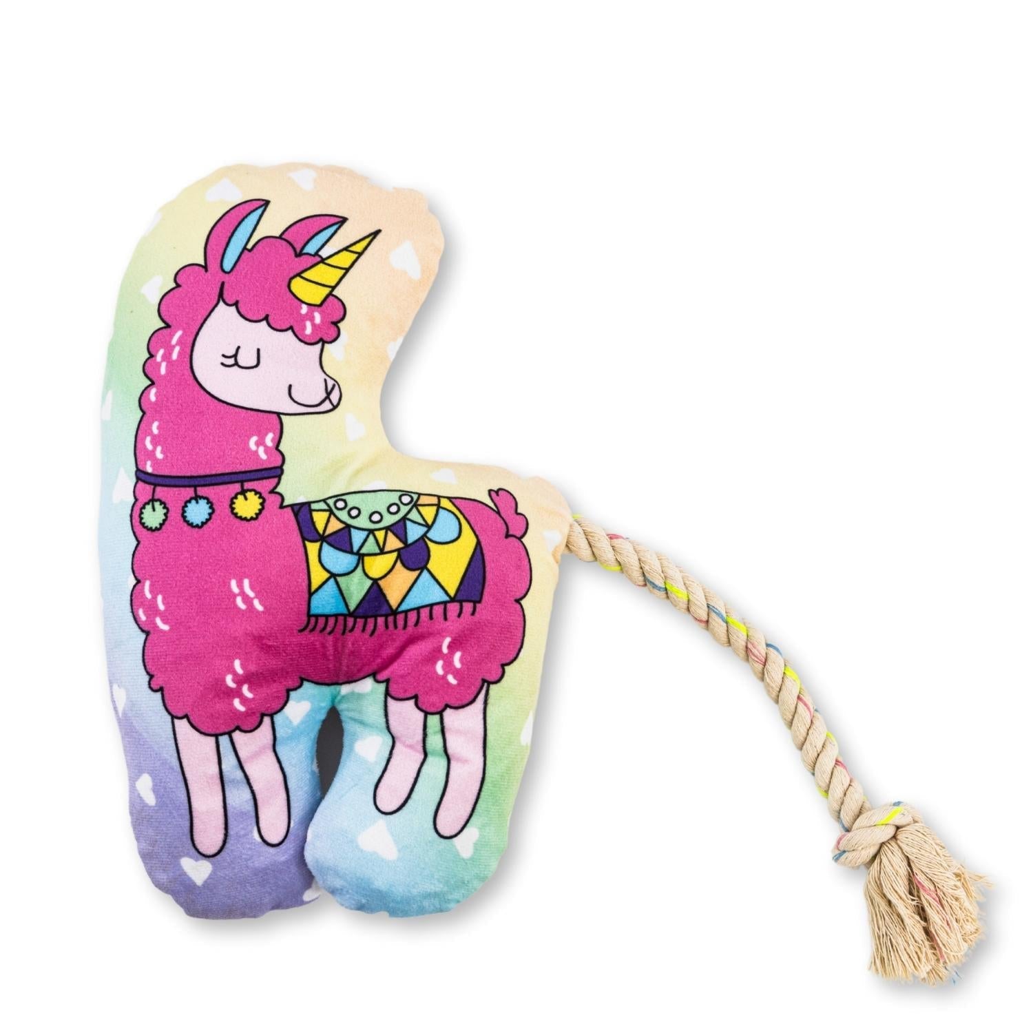 Magical Llama Plush Dog Toy – with Squeaker & Crinkle Paper for Fun Play by American Pet Supplies