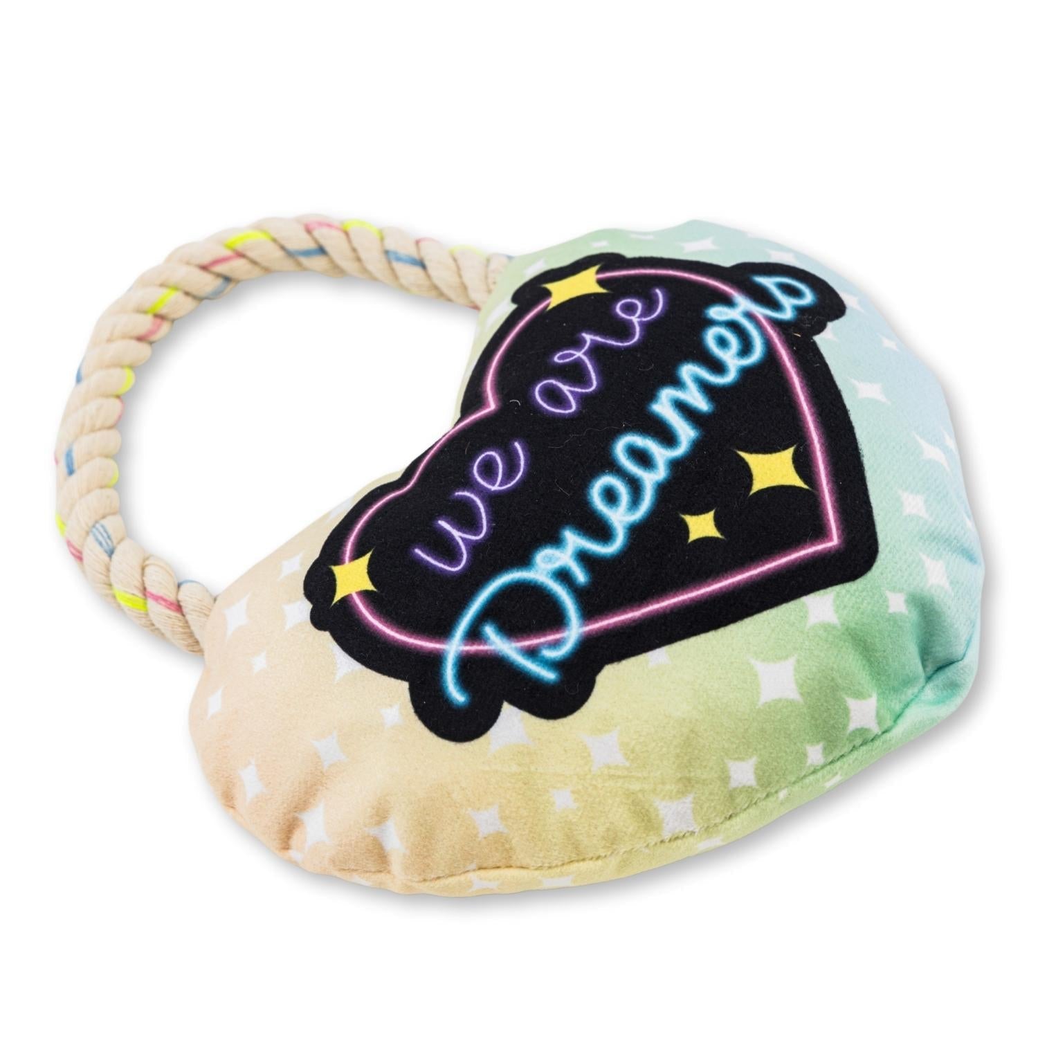 Love Heart Plush Dog Toy – with Squeaker & Crinkle Paper for Fun Play by American Pet Supplies