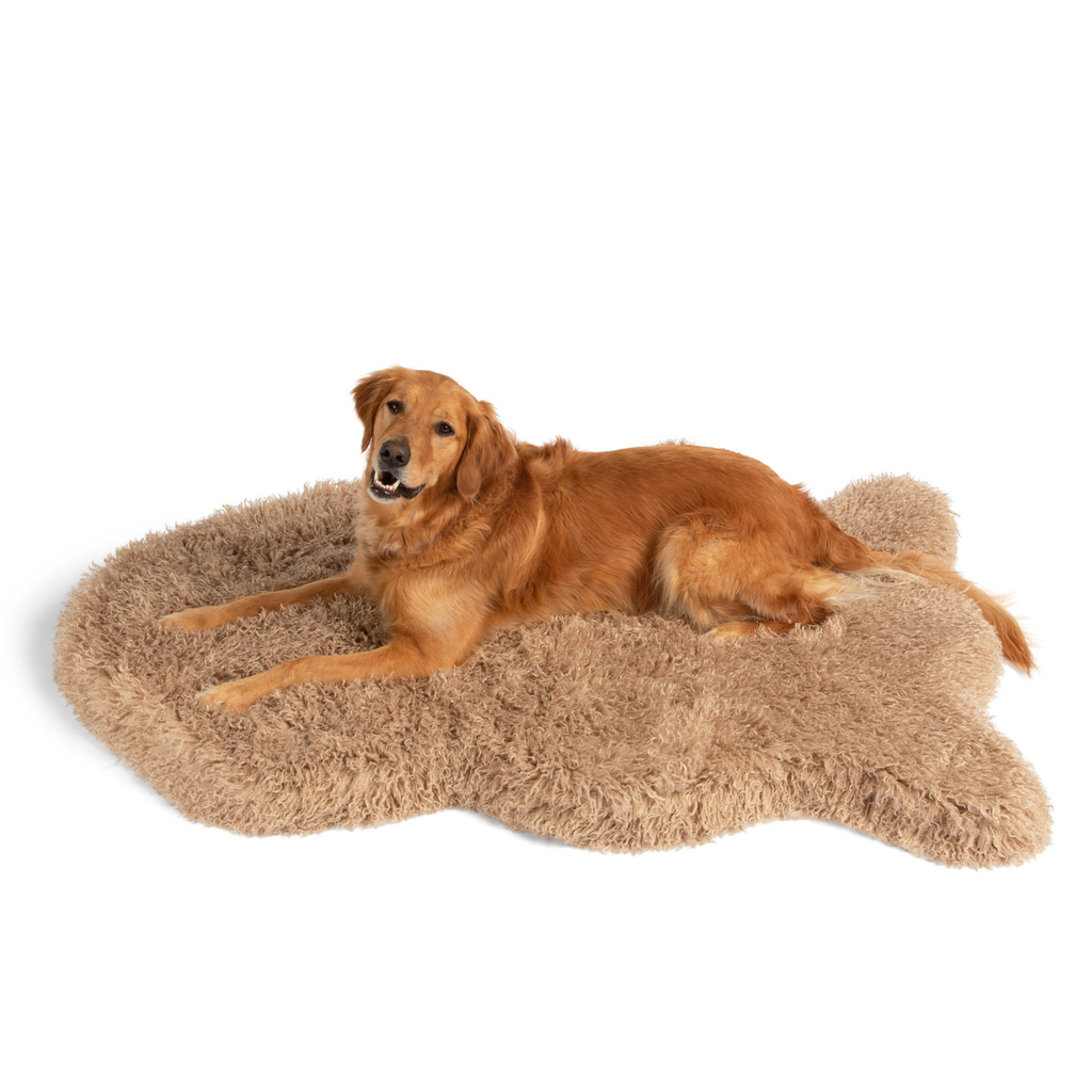 PupRug® Luxe Faux Fur Orthopedic Dog Bed - Plush Sheep Tan by Paw.com