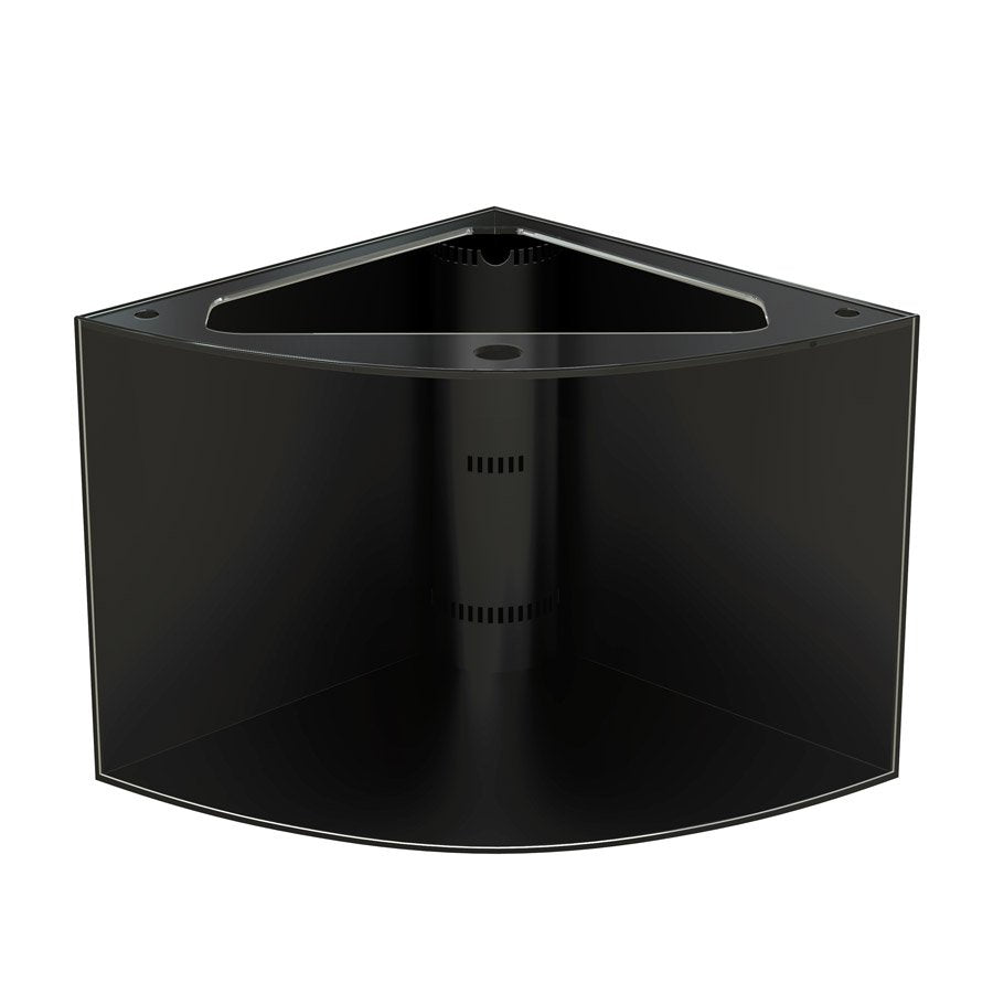 136g Corner 1/4 Cylinder Glass Reef-Ready Aquarium Set in Walnut by AQUA VIM