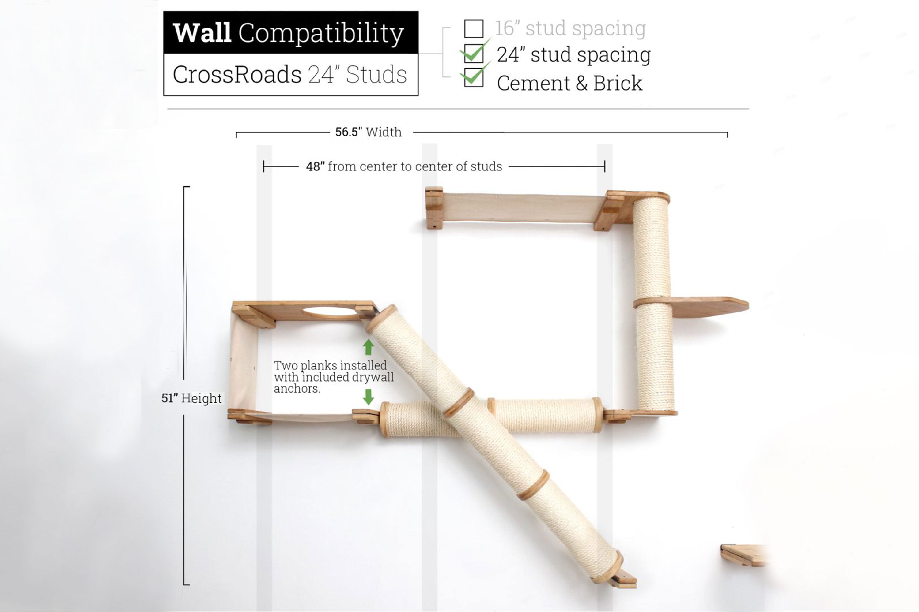 The Crossroads - Cat Wall Scratcher - Tree with Ramp by Catastrophic Creations