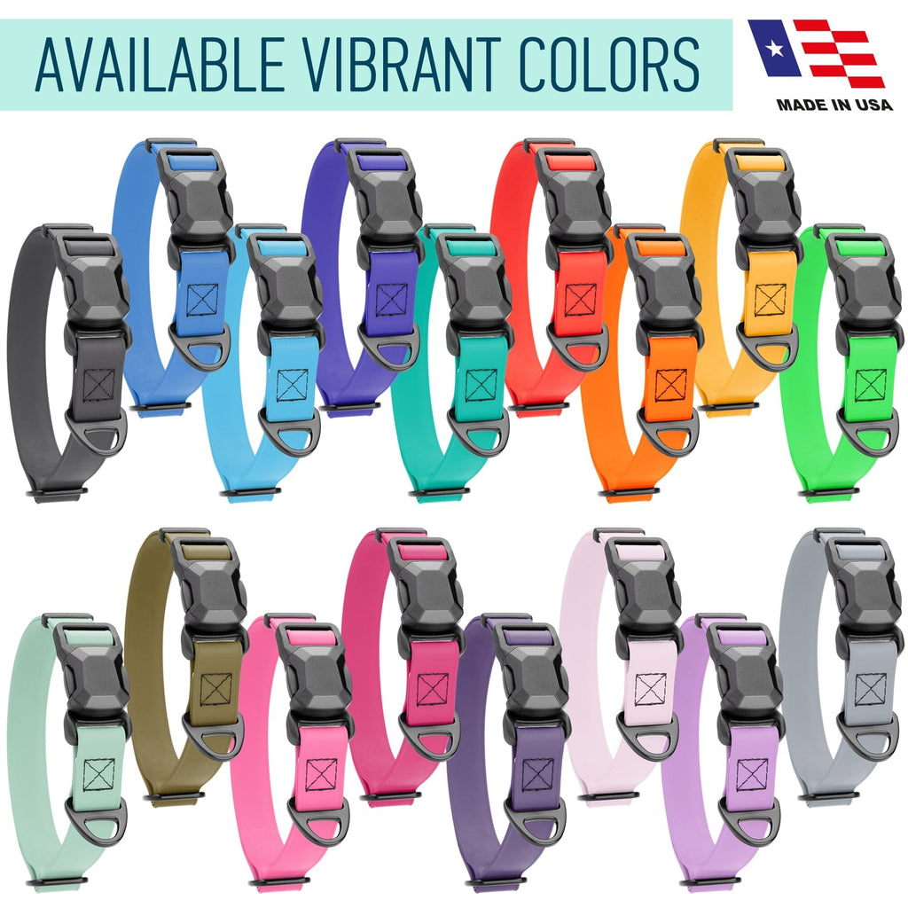 Biothane Waterproof Dog Collar with Magnetic Quick Release Buckle by Dogline