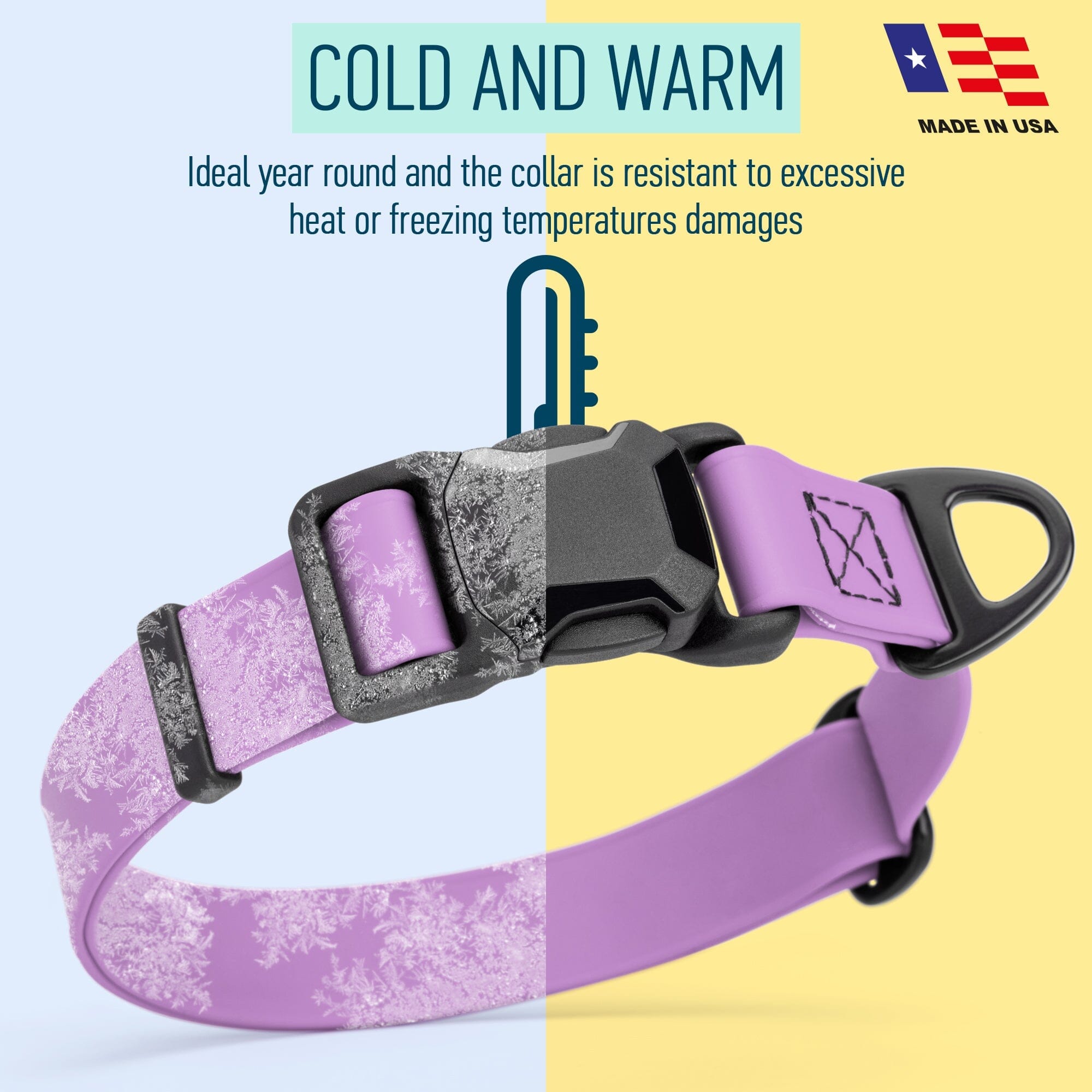 Biothane Waterproof Dog Collar with Magnetic Quick Release Buckle by Dogline