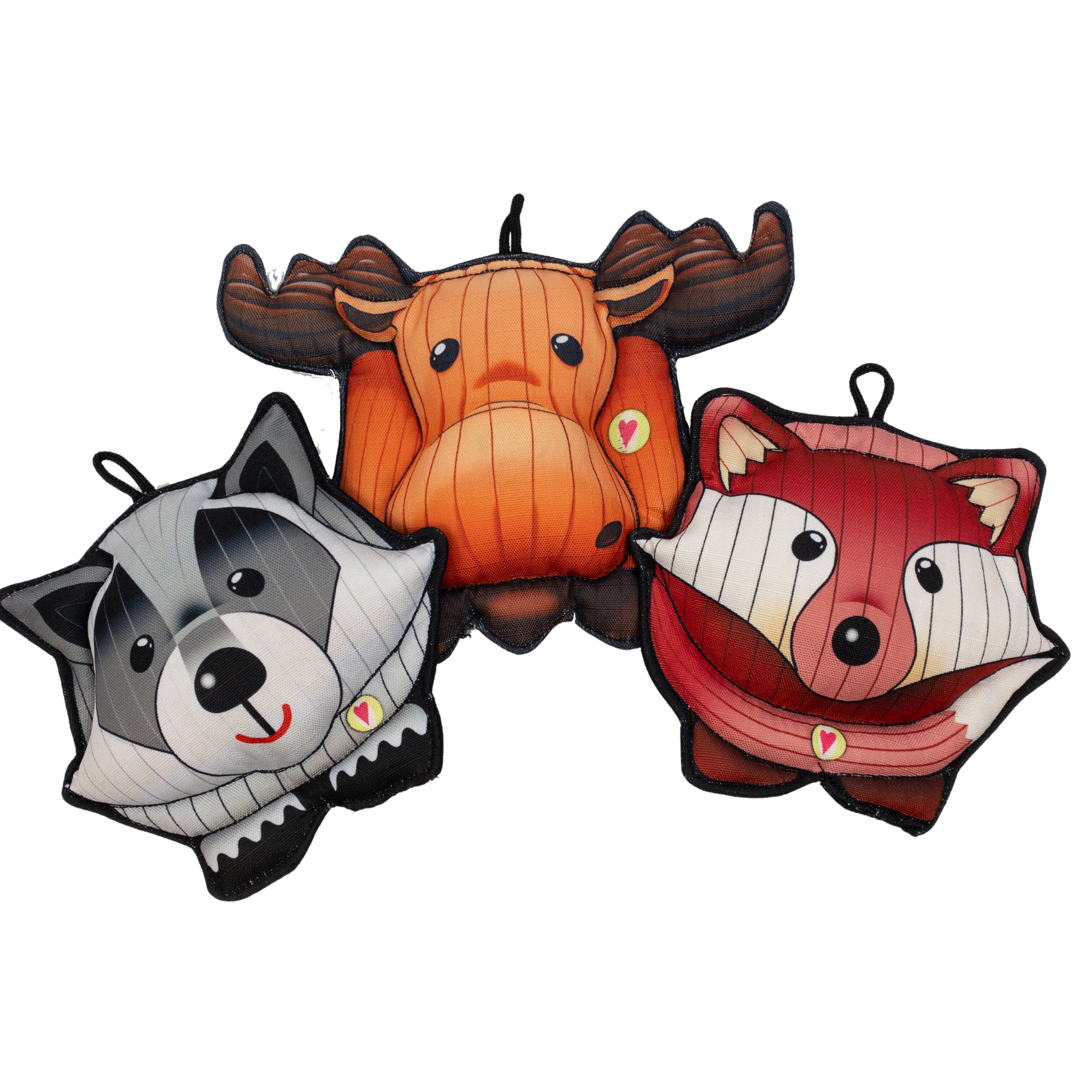 HuggleTuff™ Puffies Woodland Friends Plush Dog Toys, 3 Pack by HuggleHounds