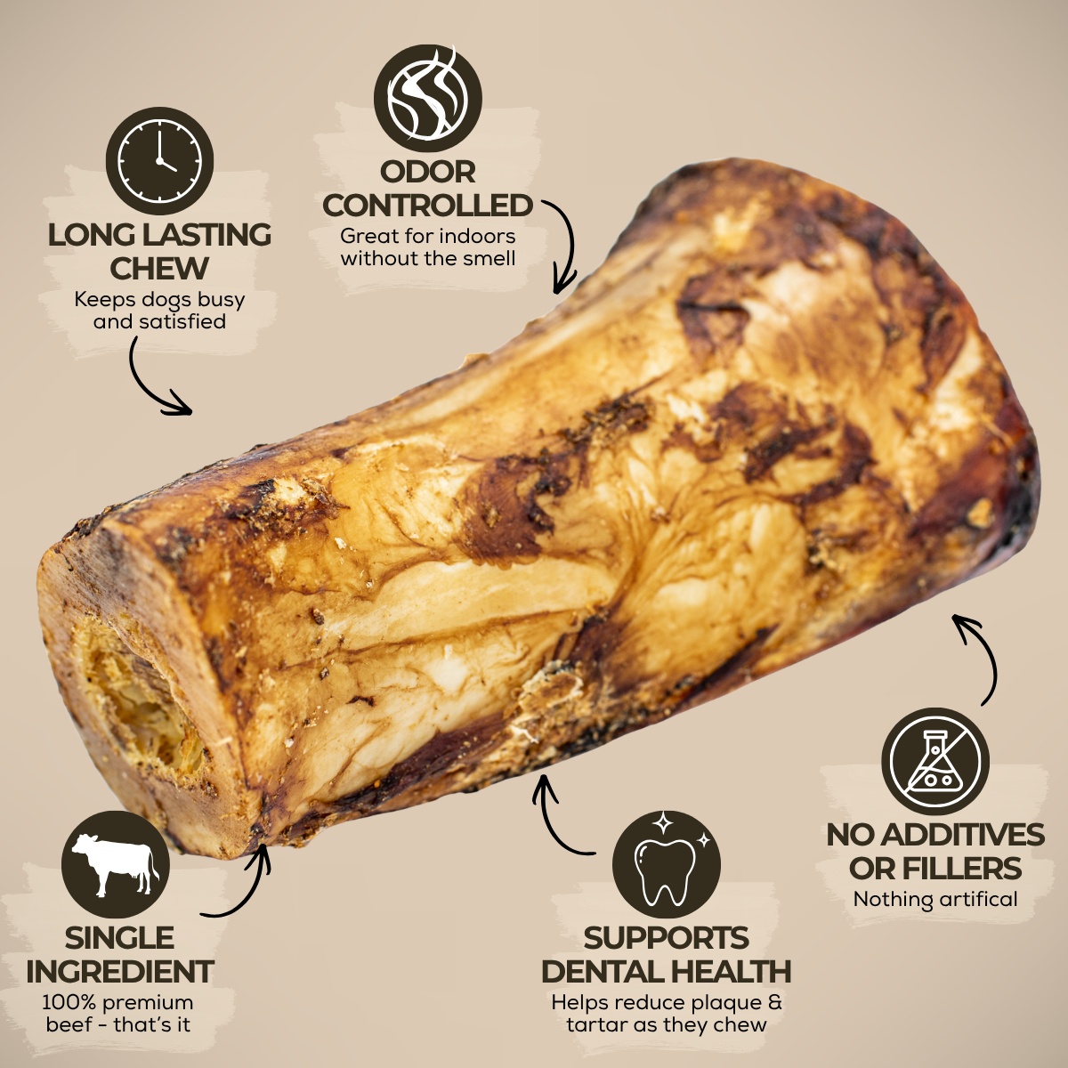 5-6 Inch Marrow Bone by Bully Bunches