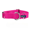 5/8″ and 1″ Hot Pink Nylon Martingale Dog Collar by 2 Hounds Design