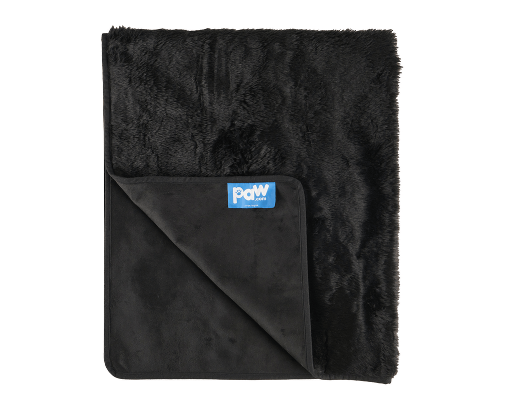 PupProtector™ Summer Short Fur Waterproof Throw Blanket - Midnight Black by Paw.com