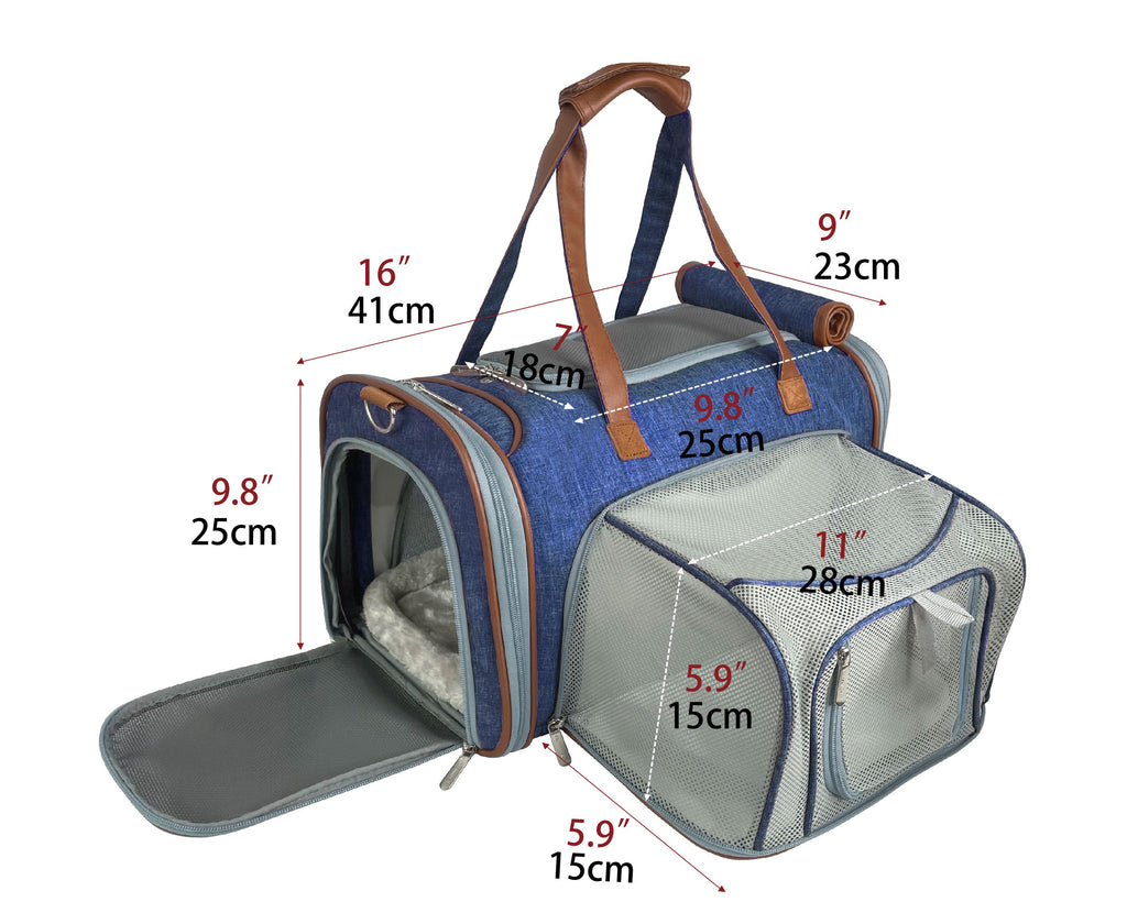 Mr. Peanut's Gold Series Mini Size Airline Compliant Expandable Pet Carrier by Mr. Peanut's Pet Carriers