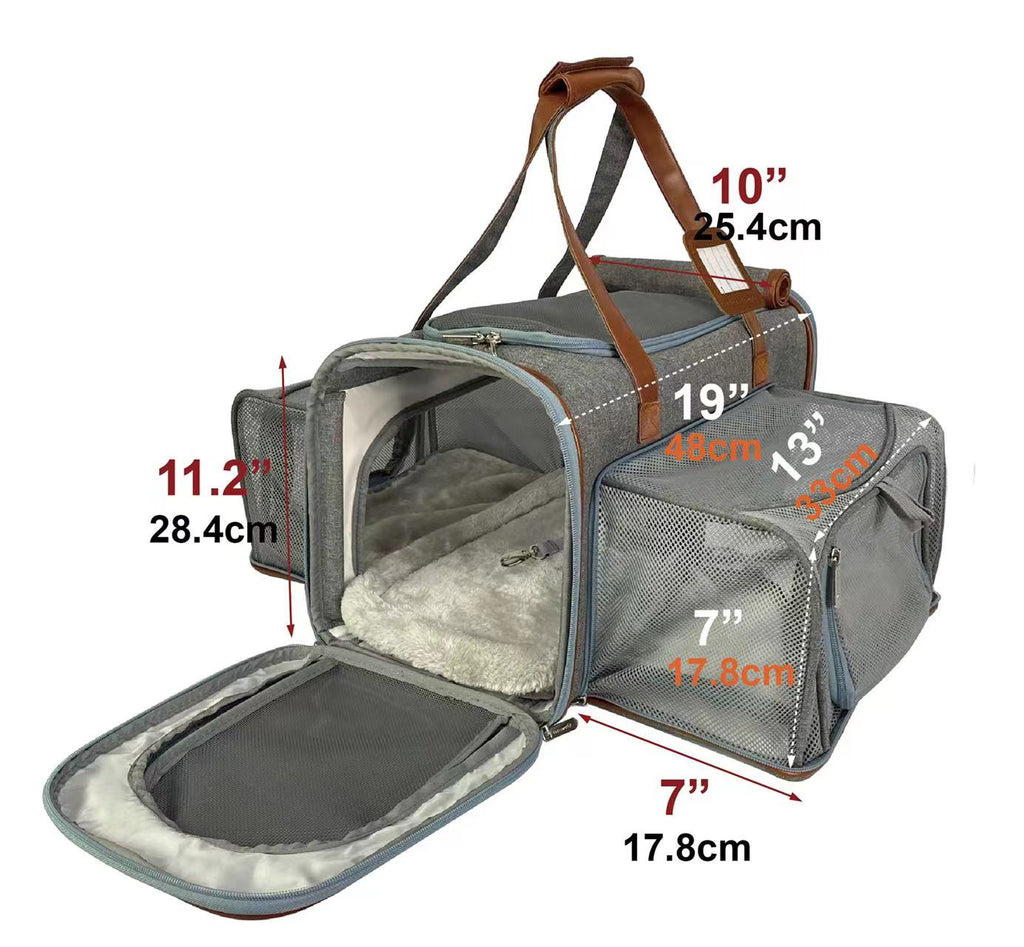 Mr. Peanut's Gold Series Big Apple XL Size Double Expandable Pet Carrier by Mr. Peanut's Pet Carriers