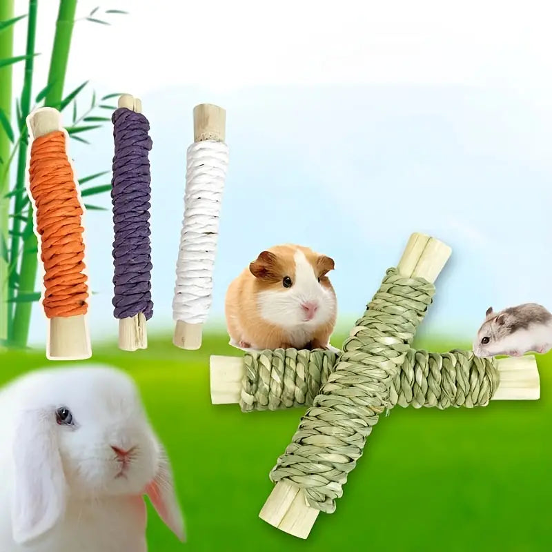 Small Animal Molar Sticks - Chew Toys for Rabbits, Guinea Pigs, Hamsters, and Chinchillas by Dahlia Pets
