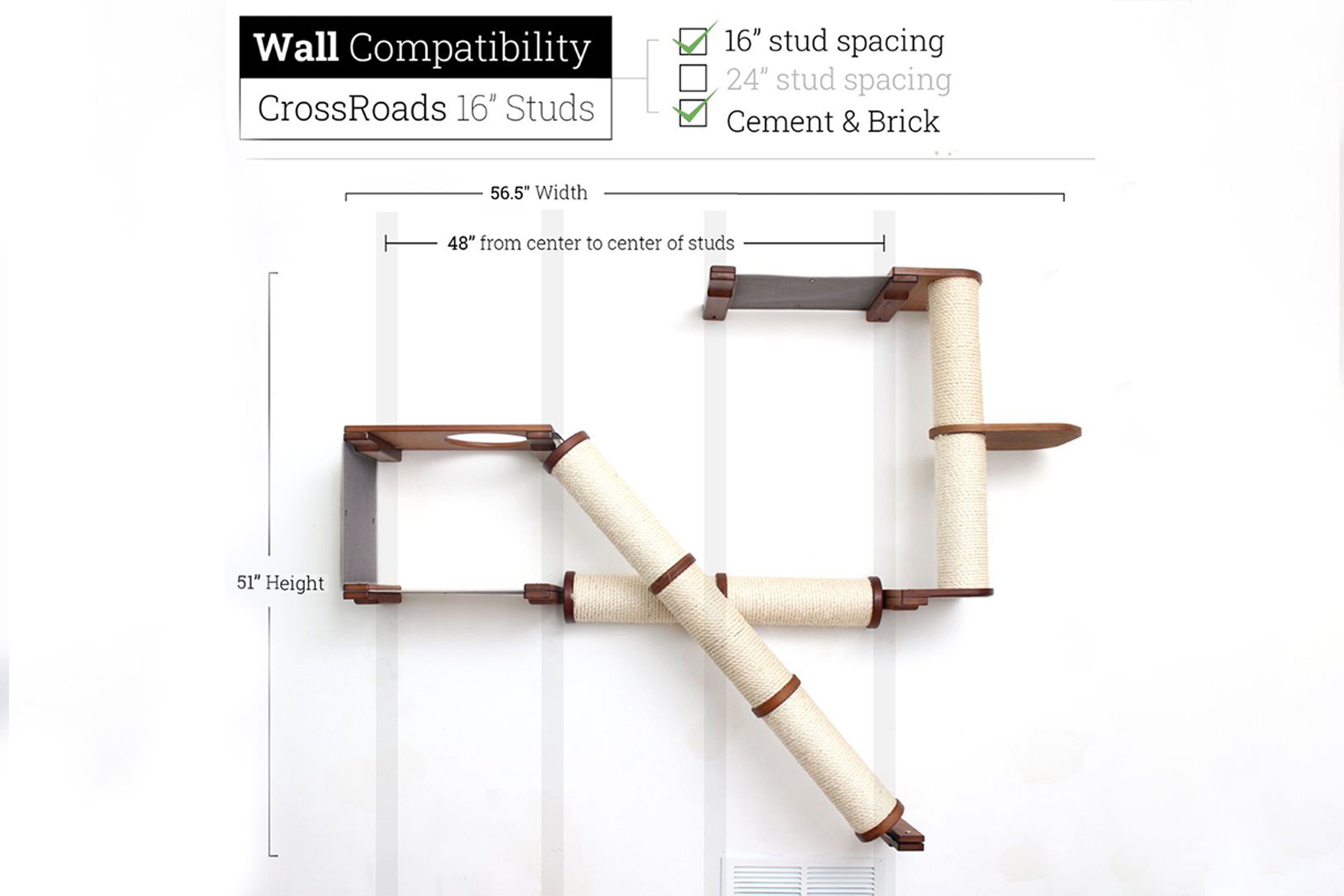 The Crossroads - Cat Wall Scratcher - Tree with Ramp