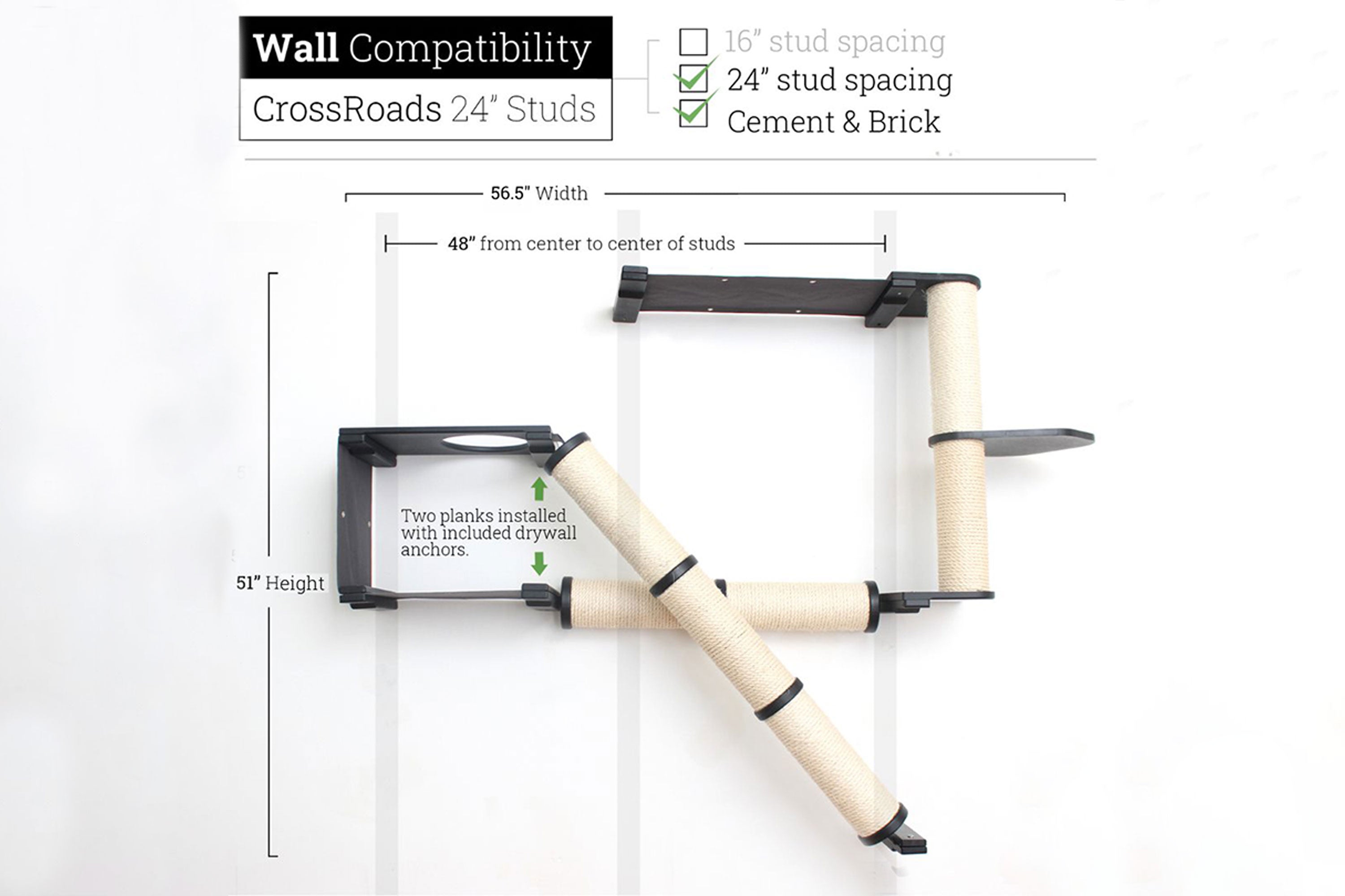 The Crossroads - Cat Wall Scratcher - Tree with Ramp by Catastrophic Creations