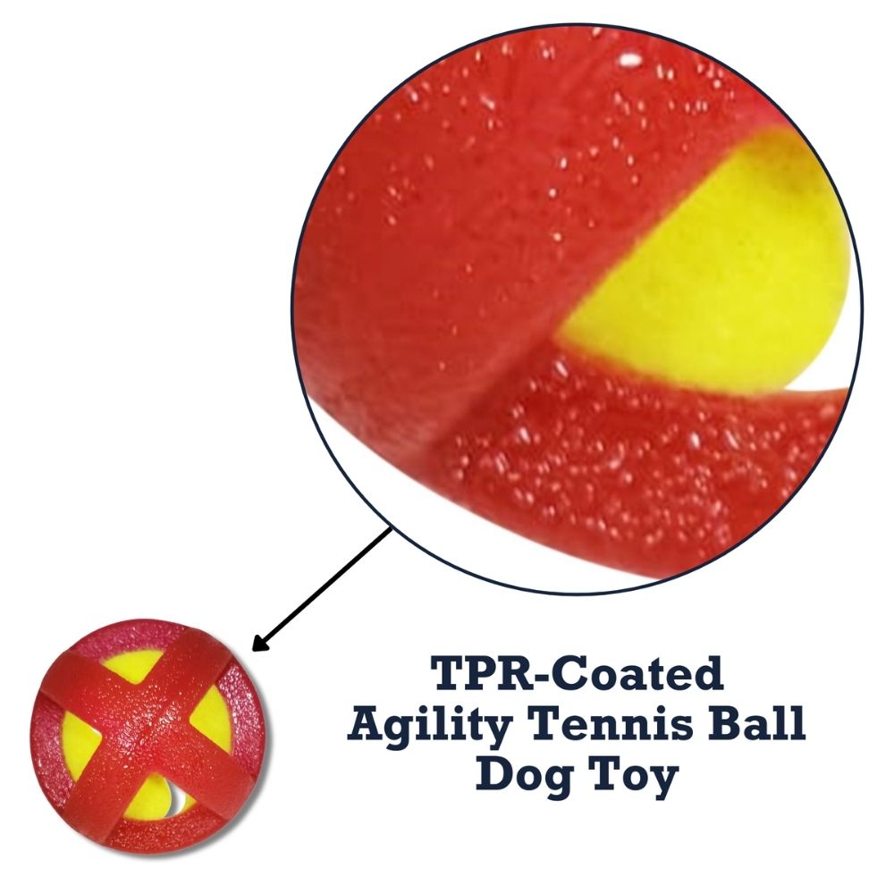 TPR-Coated Agility Tennis Ball Dog Toy – Durable & Pet-Safe by American Pet Supplies