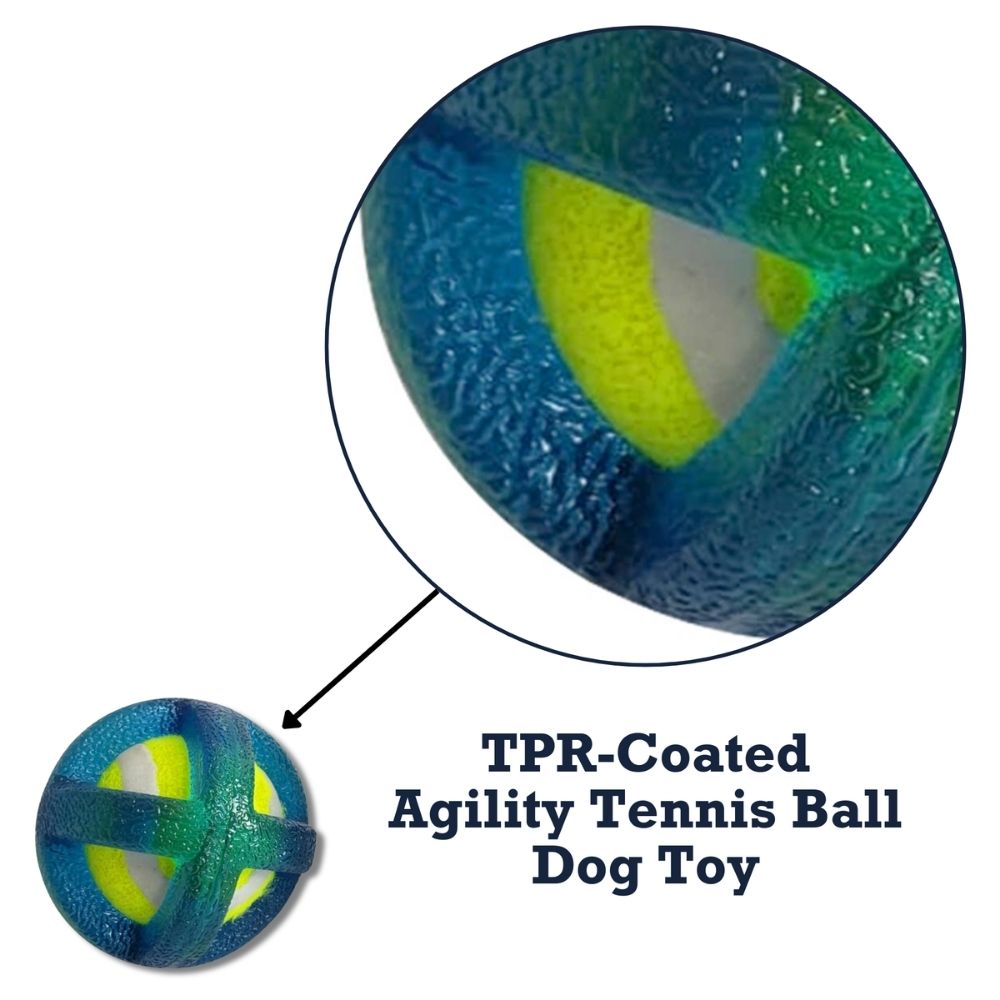 TPR-Coated Agility Tennis Ball Dog Toy – Durable & Pet-Safe by American Pet Supplies