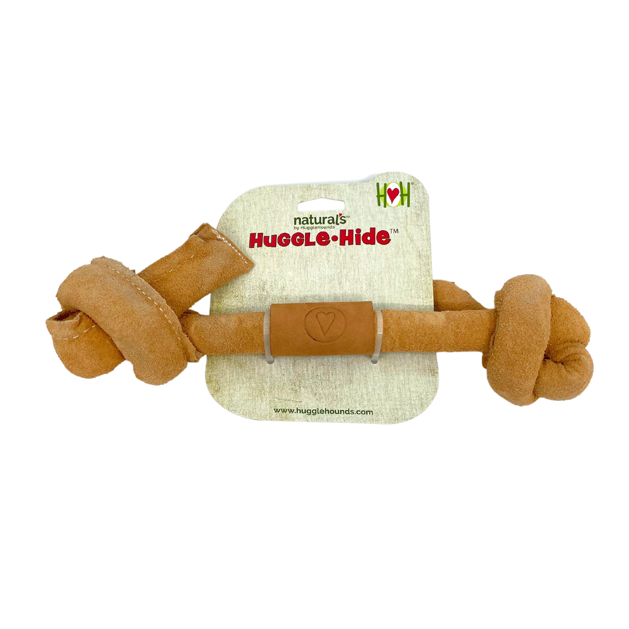 Huggle-Hide® Natural Leather Bone Dog Toy, 3 Pack by HuggleHounds
