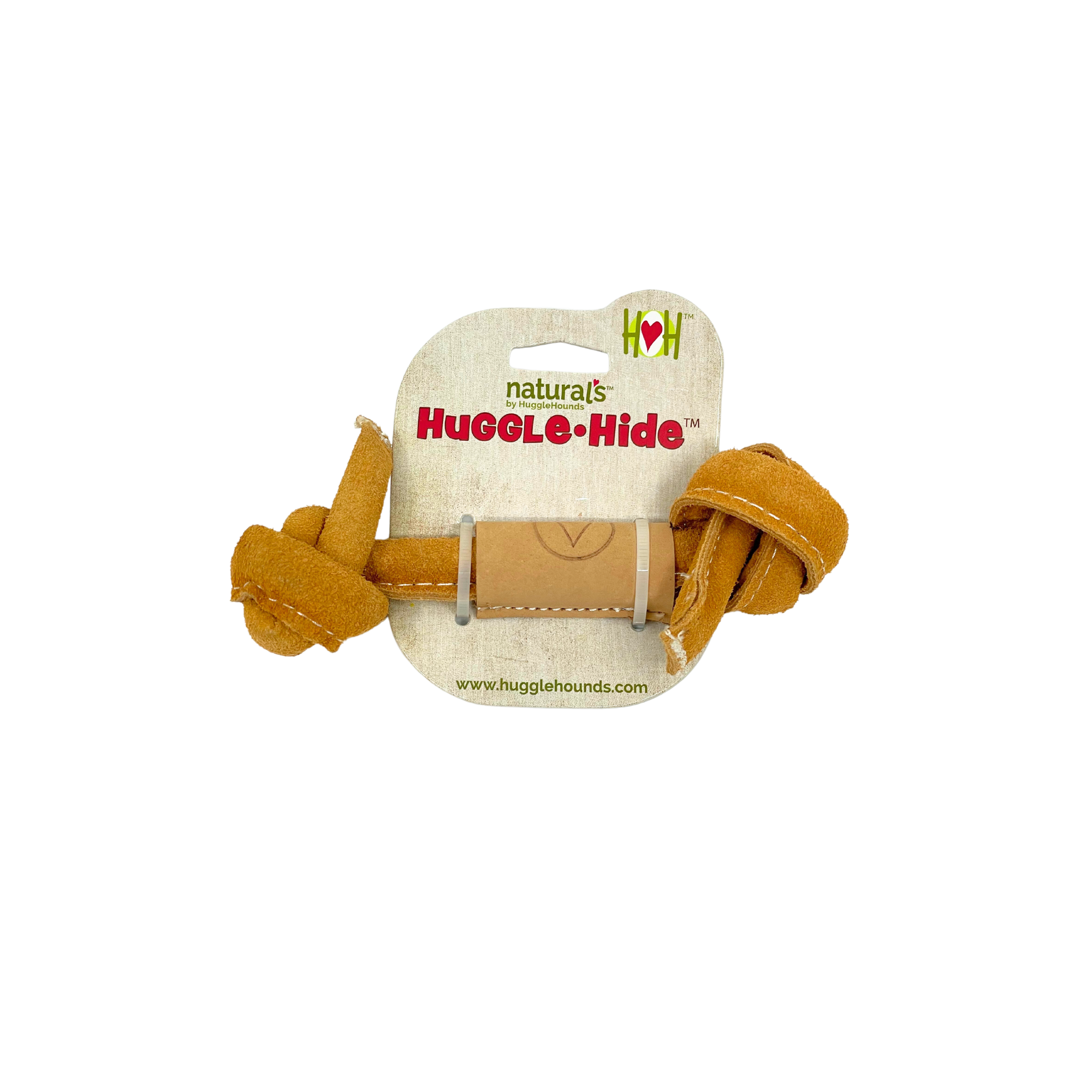 Huggle-Hide® Natural Leather Bone Dog Toy, 3 Pack by HuggleHounds