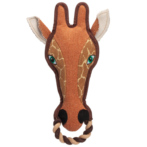 13" Nature Giraffe Animal Squeaky Toy by Dogline