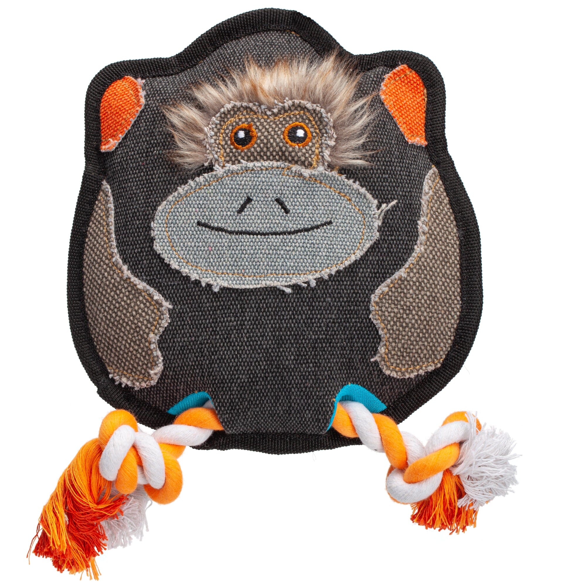 8" Nature Monkey Animal Squeaky Toy by Dogline