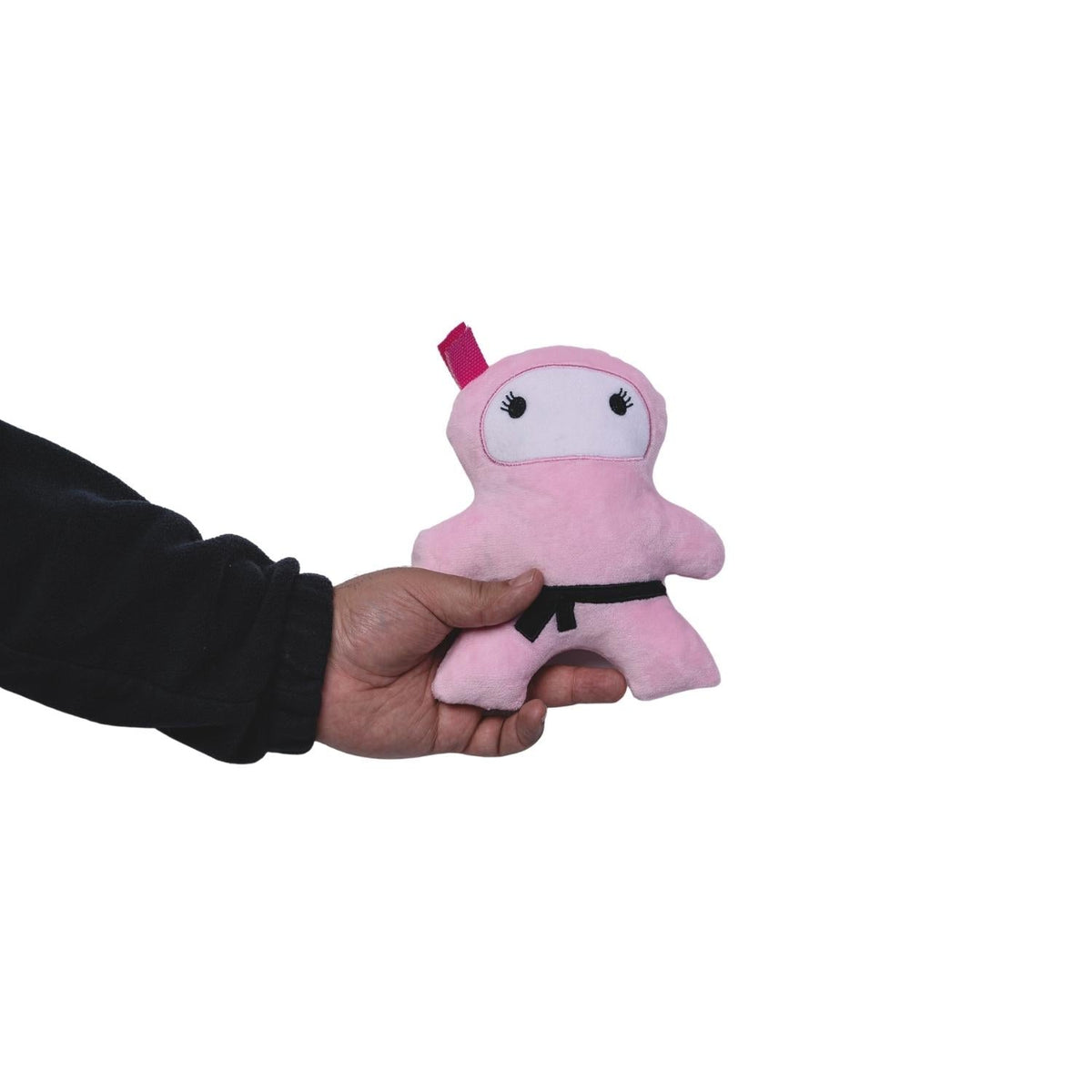 Pink & Black Ninja Plush Dog Toy Set, Squeakers & Crinkle Paper by American Pet Supplies