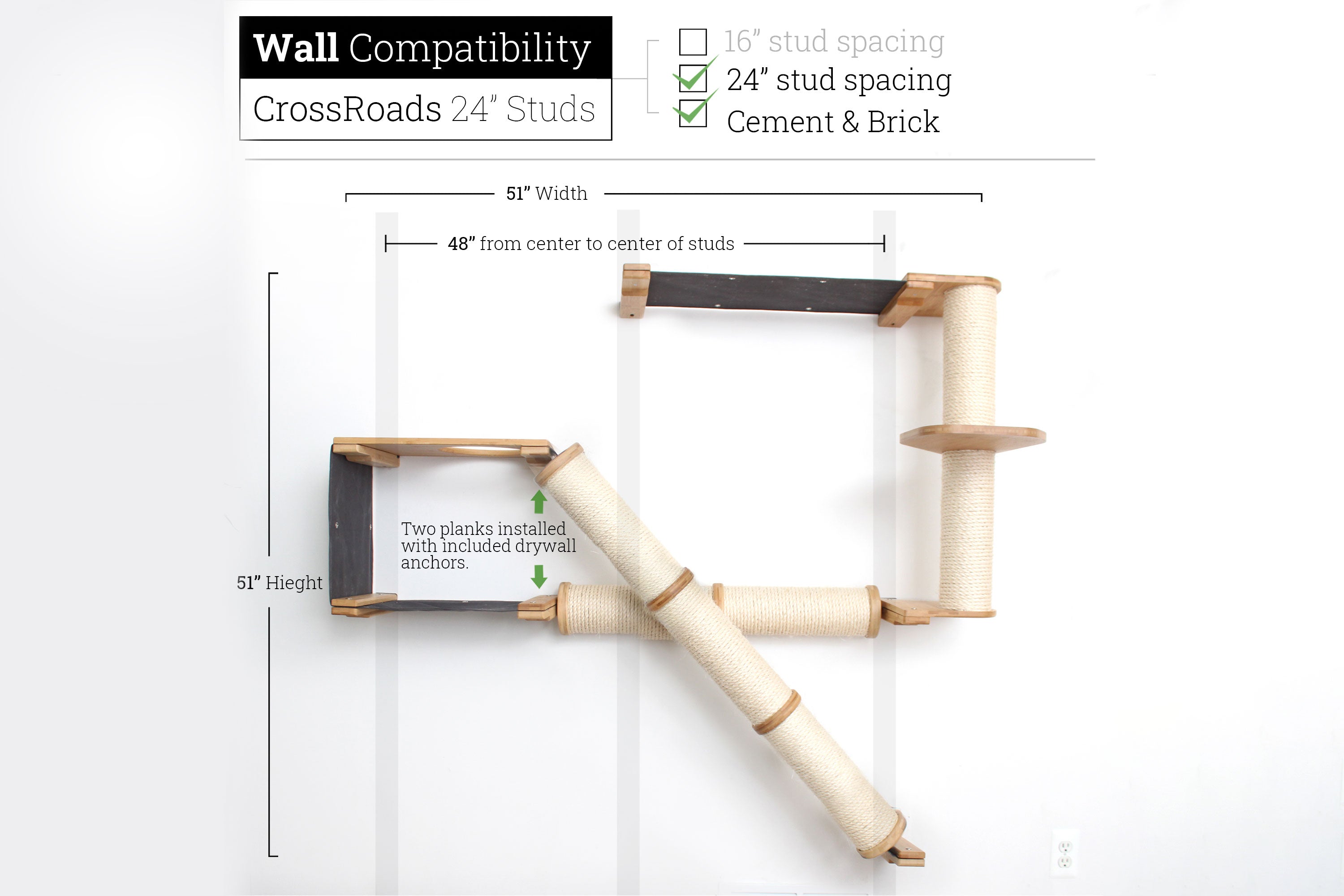 The Crossroads - Cat Wall Scratcher - Tree with Ramp by Catastrophic Creations