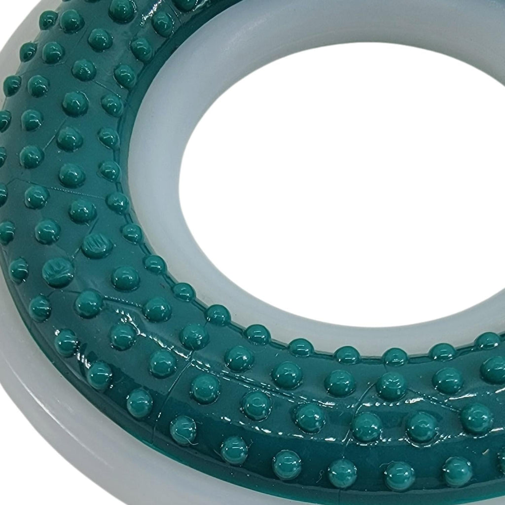 TPR & Nylon Dental Chew Ring Toy for Dogs - Ideal for Aggressive Chewers – (4" Diameter) by American Pet Supplies