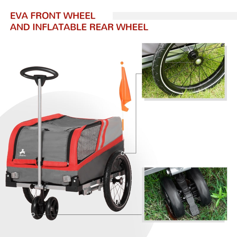 Pet Bike Trailer 2-in-1 Travel Stroller by Furr Baby Gifts