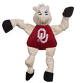 NCAA University of Oklahoma, Sooner Knottie® Plush Dog Toy by HuggleHounds