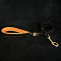 ''Bijou'' leather lead orange by Bestia Dog Gear