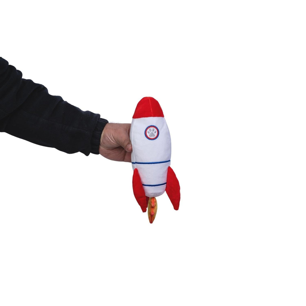 Space Alien & Rocket Plush Dog Toy Gift Set – with Squeaker & Crinkle Paper for Fun Play by American Pet Supplies