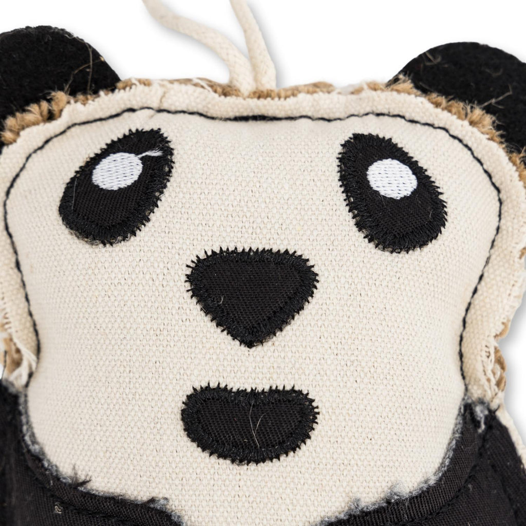 Canvas & Jute Panda-Shaped Dog Chew Toy – Durable, Safe and Non-Toxic by American Pet Supplies
