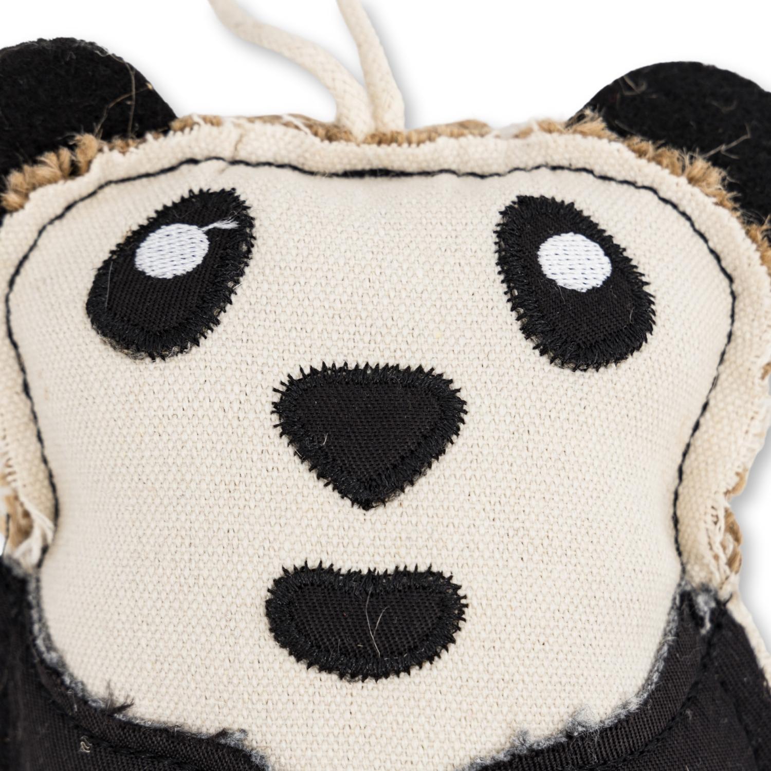 Canvas & Jute Panda-Shaped Dog Chew Toy – Durable, Safe and Non-Toxic by American Pet Supplies