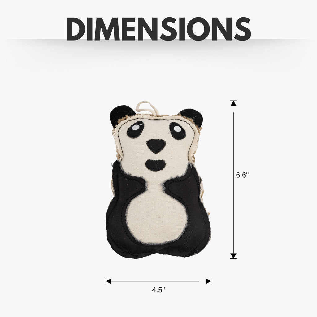 Canvas & Jute Panda-Shaped Dog Chew Toy – Durable, Safe and Non-Toxic by American Pet Supplies