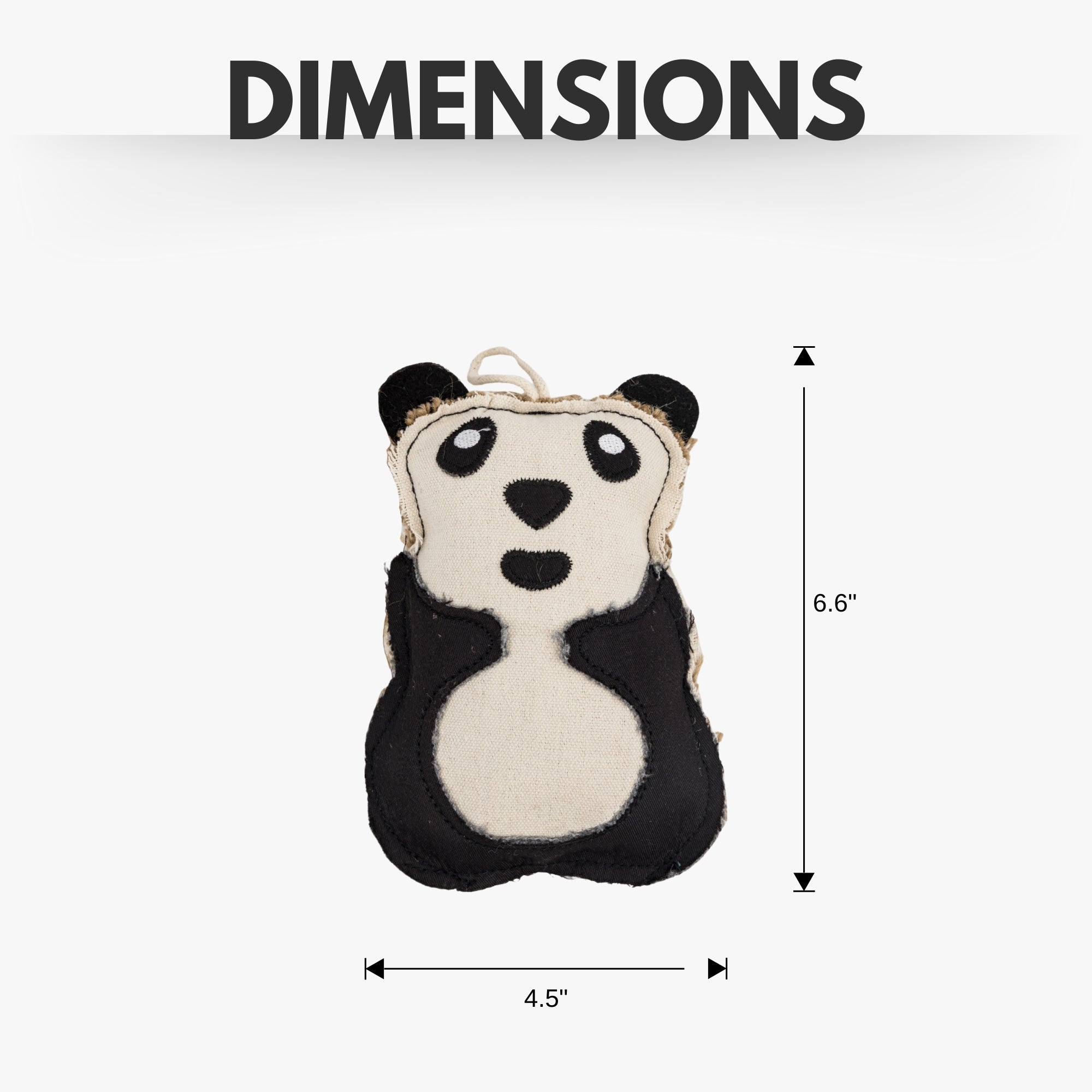 Canvas & Jute Panda-Shaped Dog Chew Toy – Durable, Safe and Non-Toxic by American Pet Supplies