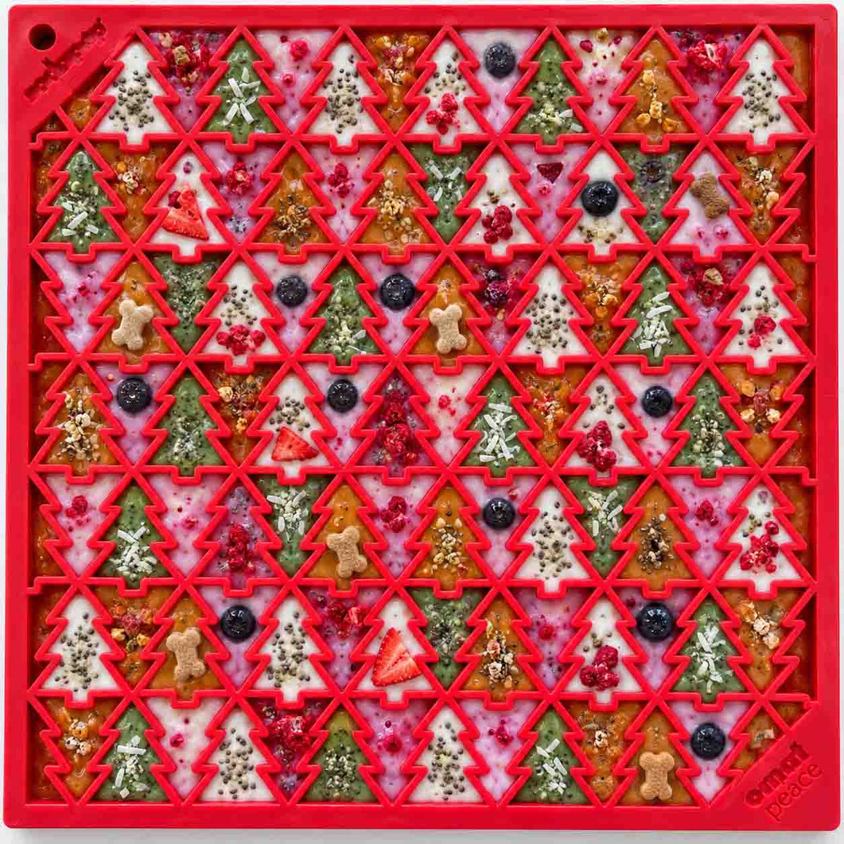 "Peace" Christmas Tree emat - Enrichment Lick Mat for Dogs and Cats | Christmas Tree design | SodaPup by SodaPup/True Dogs, LLC