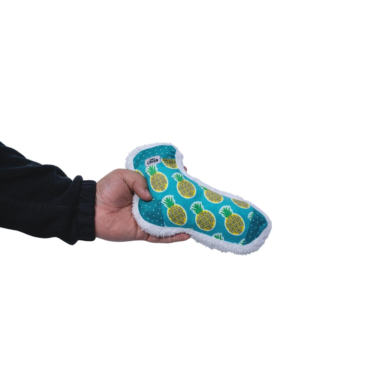 Squeaky Sock Plush Dog Toy – Whimsy Wonders Pineapple Design by American Pet Supplies