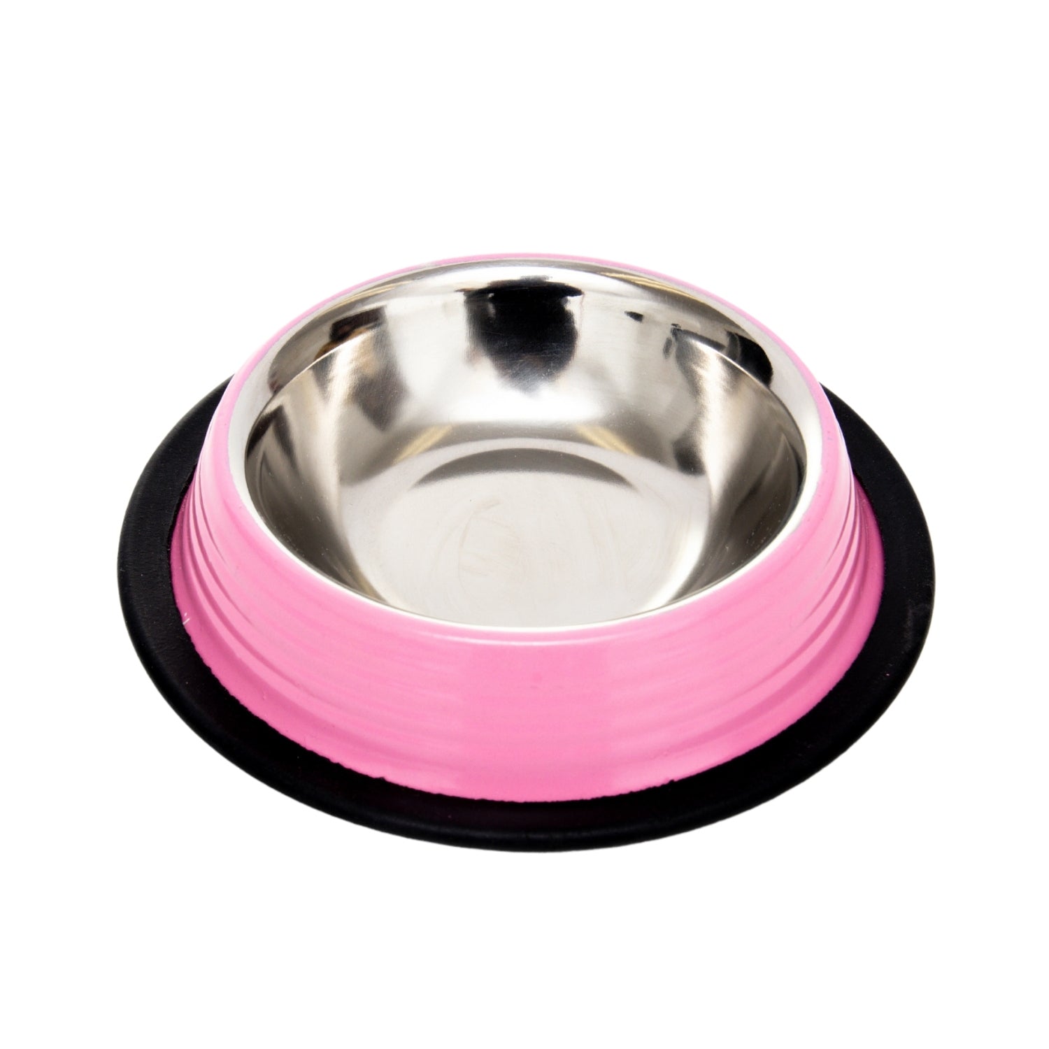 Country Living Set of 2 Ribbed Non-Slip Pet Bowls – Carnation Pink by American Pet Supplies