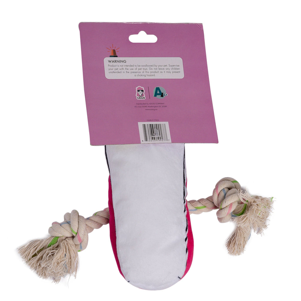 Squeaky Comfort Plush Sneaker Dog Toy – with Treat Compartment, Safe & Durable – Pink by American Pet Supplies