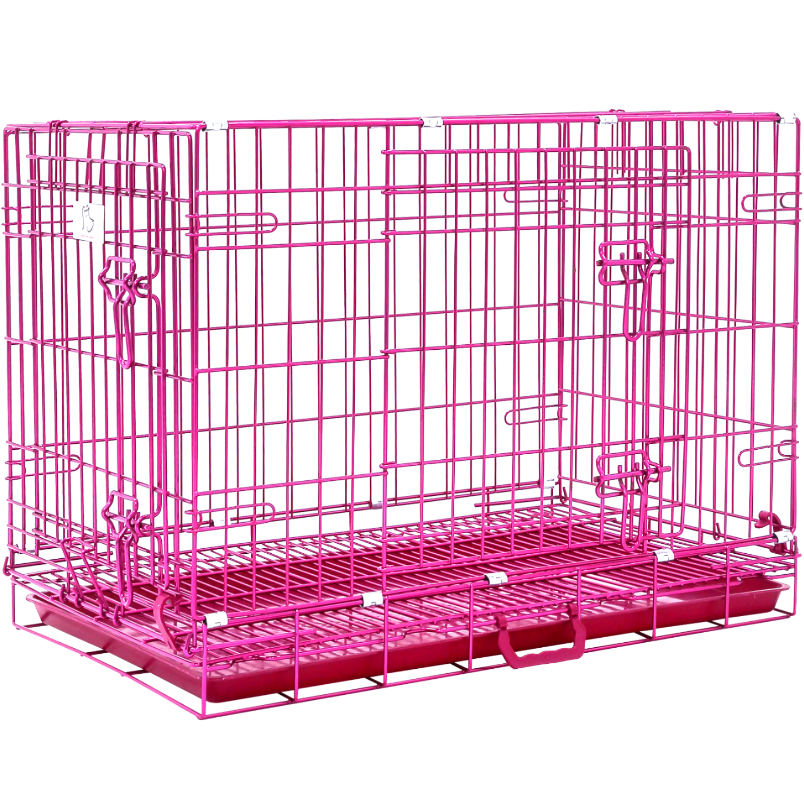 24-42" Collapsible Pink Dog Crate RED24-42 by Homey Pet Official