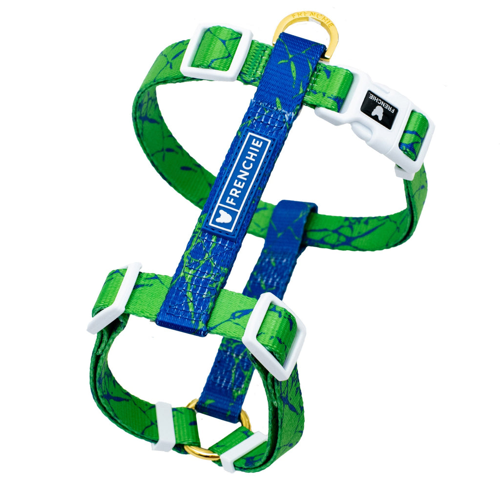 Frenchie Strap Harness - Green Marble