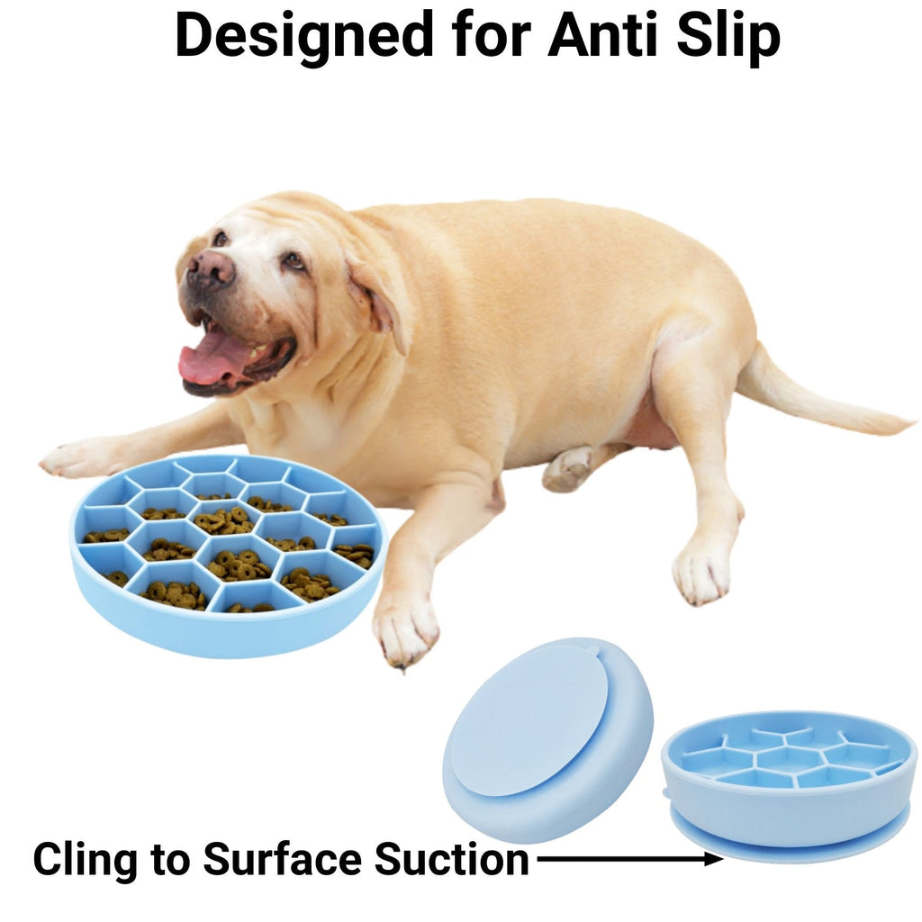 Mr. Peanut's Silicone Slow Feeder Dog Bowl by Mr. Peanut's Pet Carriers