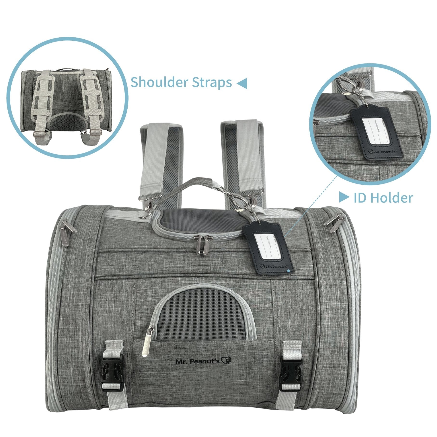 Mr. Peanut's Monterey Series Airline Compliant Horizontal Backpack Pet Carrier by Mr. Peanut's Pet Carriers