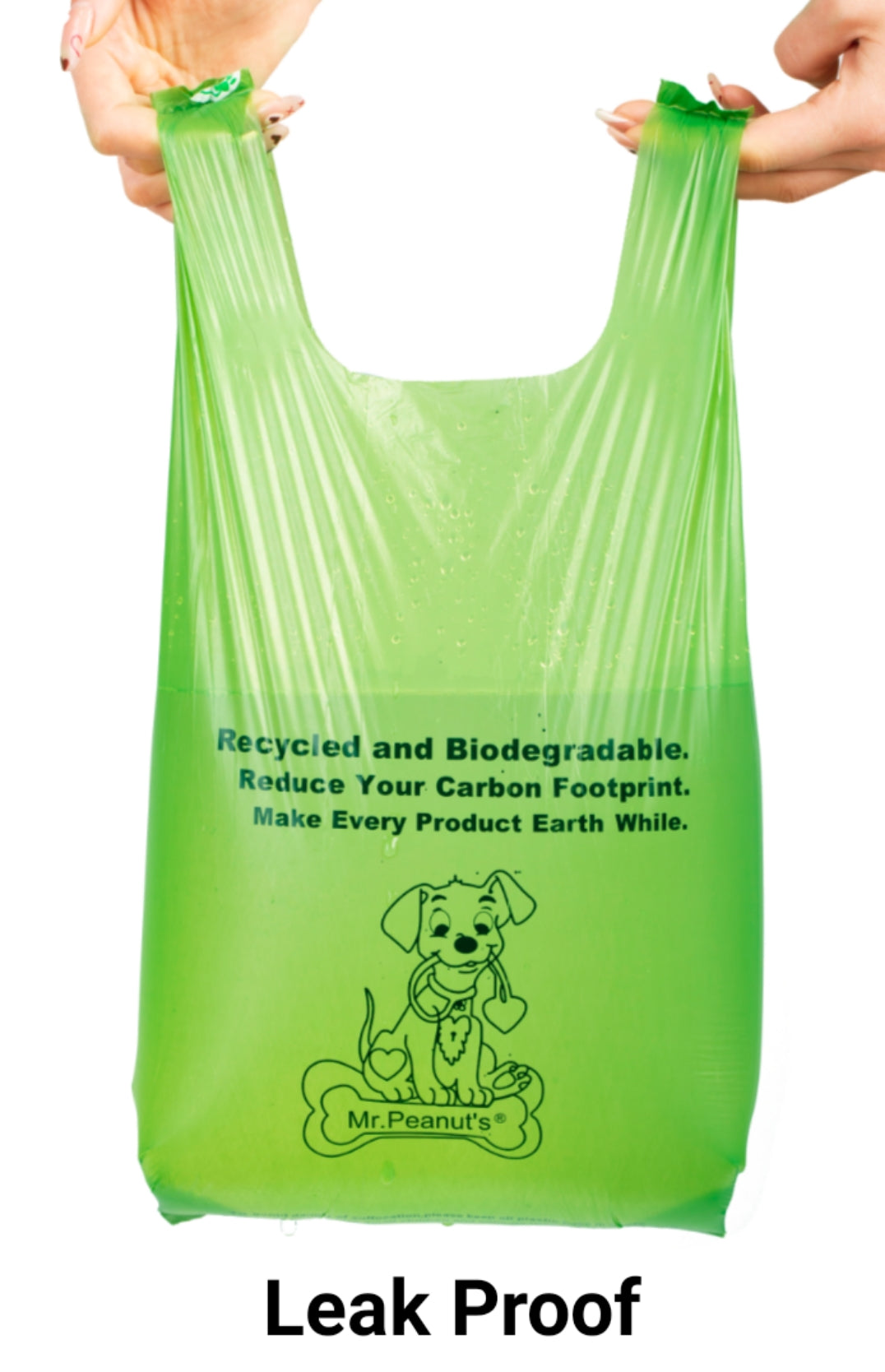 Mr. Peanut's XL Pooper Scooper Sized 13X11" BioDegradable BioPlastic Recycled Plant Based Waste Bags - 160 Count by Mr. Peanut's Pet Carriers
