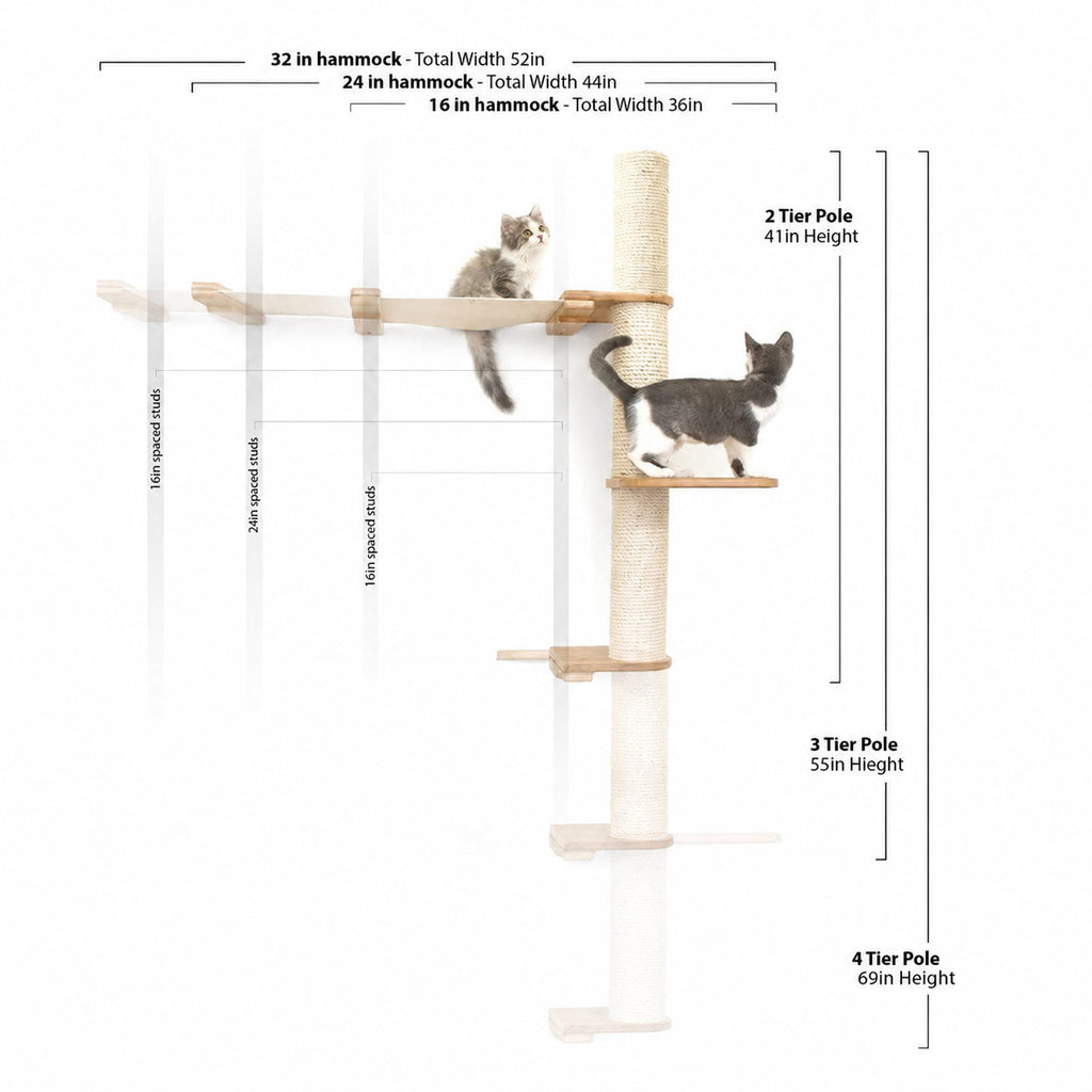 The Crow's Nest - A Wall Cat Scratcher with Hammock by Catastrophic Creations