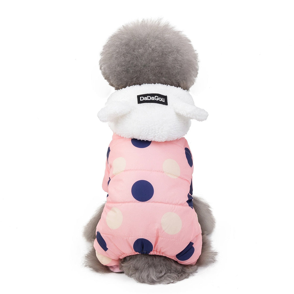 Big Polka Dot Snowsuit Jumpsuit by Furr Baby Gifts